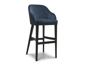 ROALD 251 - High upholstered fabric stool with armrests by Origins 1971 - view 2